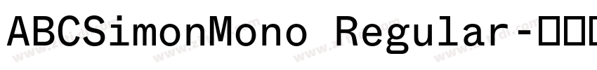 ABCSimonMono Regular字体转换